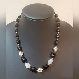 Cloisonne Beaded Fashion Statement Necklace